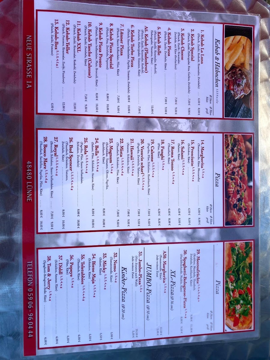 Menu Pizzeria La Luna-2